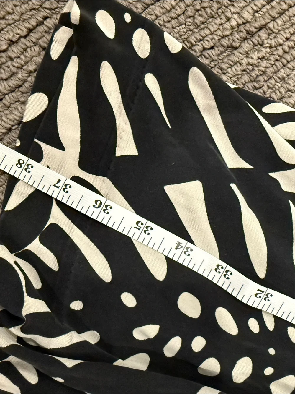 Tory Burch Black and Cream Long Sleeve Printed Shirt Dress, Silk, Size S